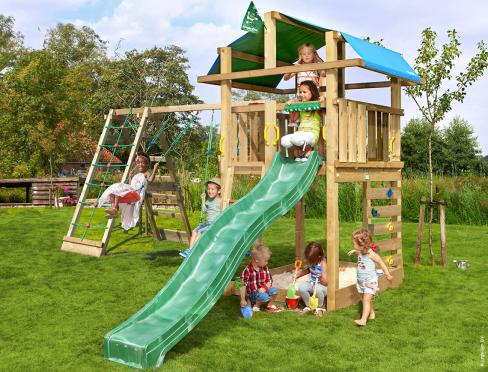 Playtower with Climbing Wall • Fort 2-Climb 
